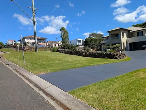 Large maintained corner lawn at Cedar Ridge in Kiama